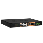 16-Port Gigabit PoE+ Switch - Front View