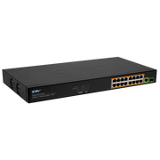 16 Port PoE Switch - Front View
