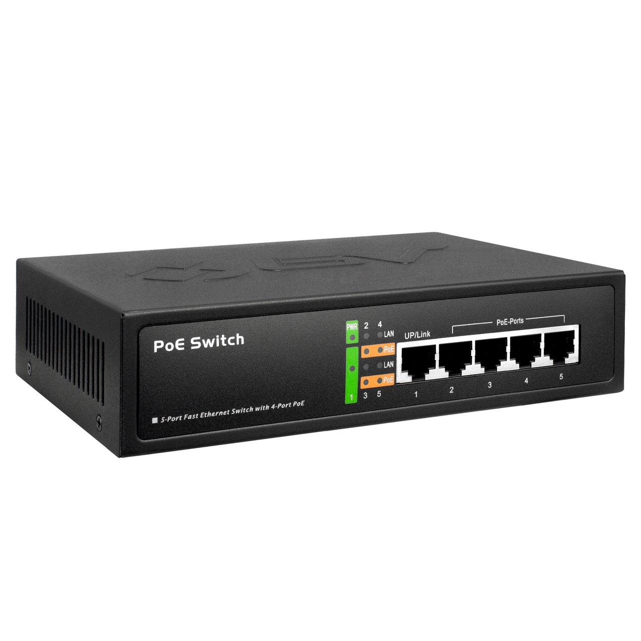 5 Port PoE Switch - Front View