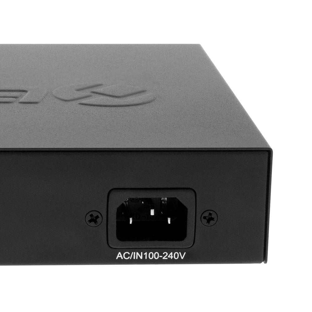 A closer back view showcasing the internal power supply port.