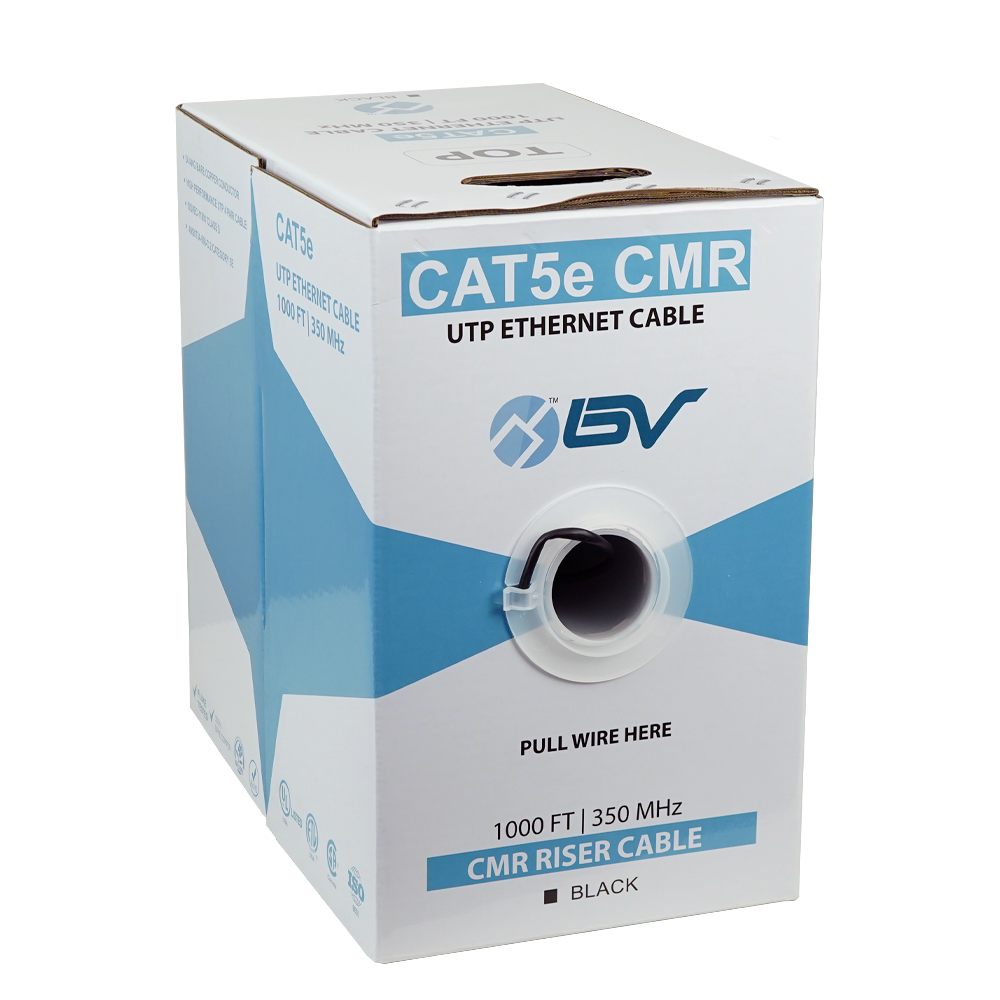 BV-Tech CAT5 Riser (CMR), Solid Bare Copper Ethernet Cable box