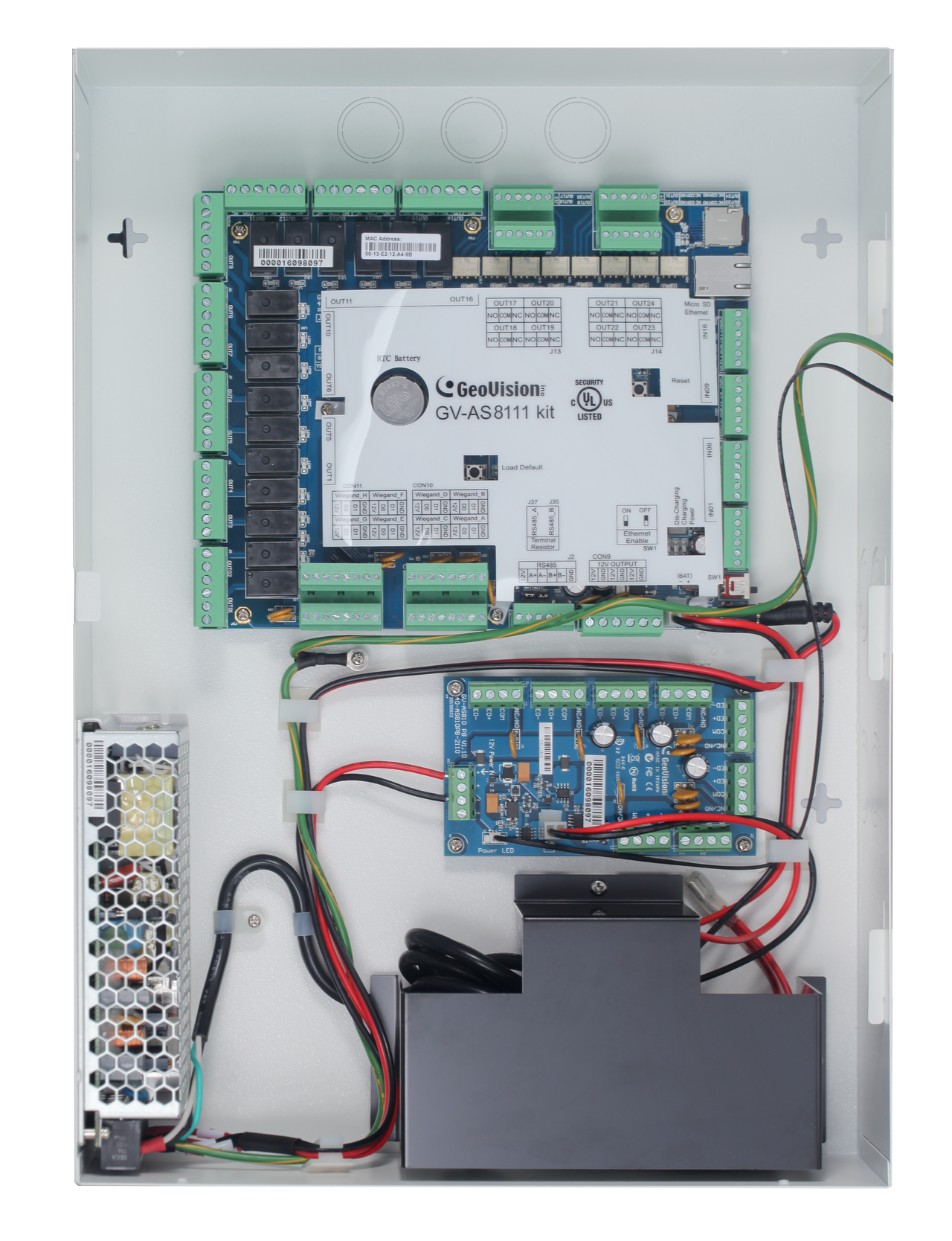 GeoVision GV-AS8111 Kit 8-Door IP Access Control Panel Cabinet System