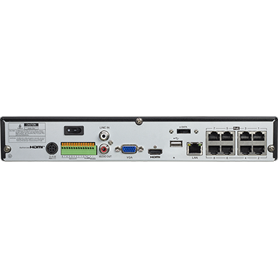 GeoVision GV-RNVRL810-P 8-Channel 4K Standalone NVR with AI Analytics (Up to 10TB)