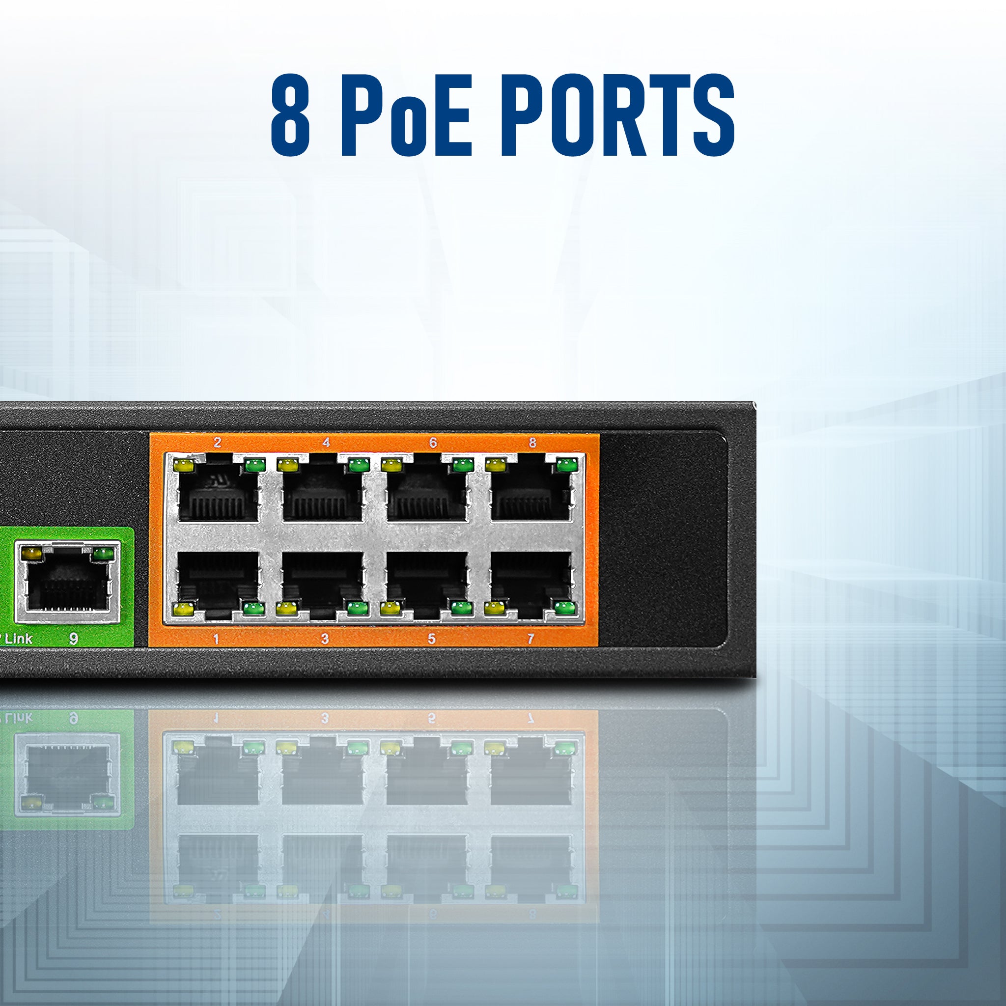 BV-Tech 8 PoE+ Gigabit Ethernet Switch | POE-SW802G - BV Security