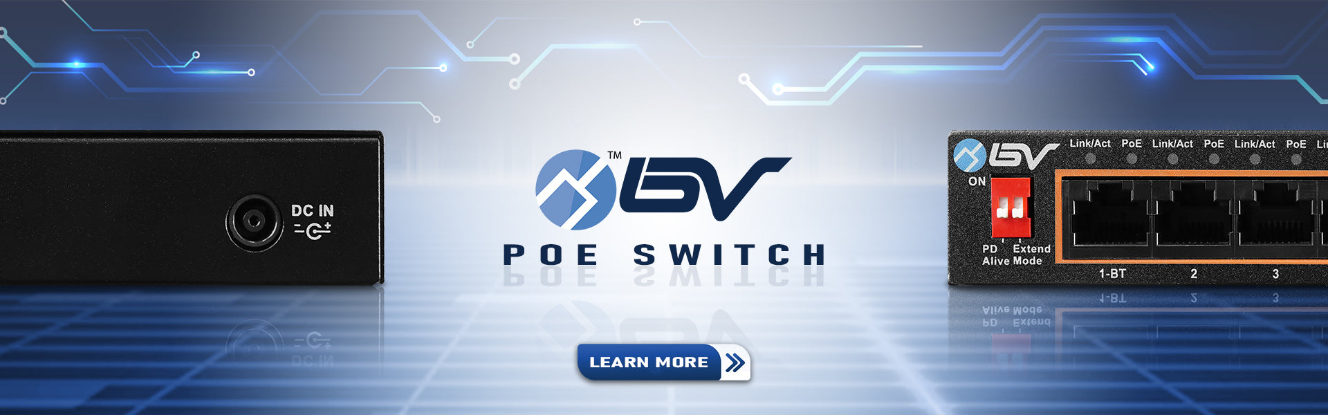 BV-Tech 8 Port PoE Switch - BV Security
