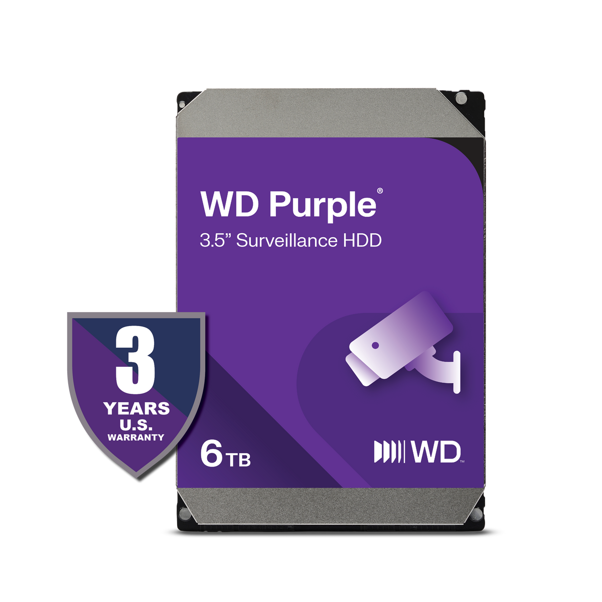 Western Digital 6TB Purple Surveillance Hard Drive | WD64PURZ