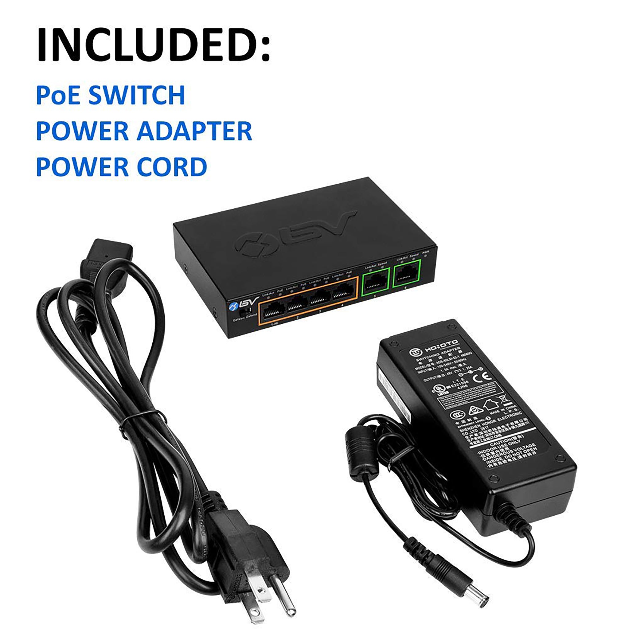 その他 BVP432_230CWMS BV-Tech 4 Port Gigabit PoE Switch - BV Security