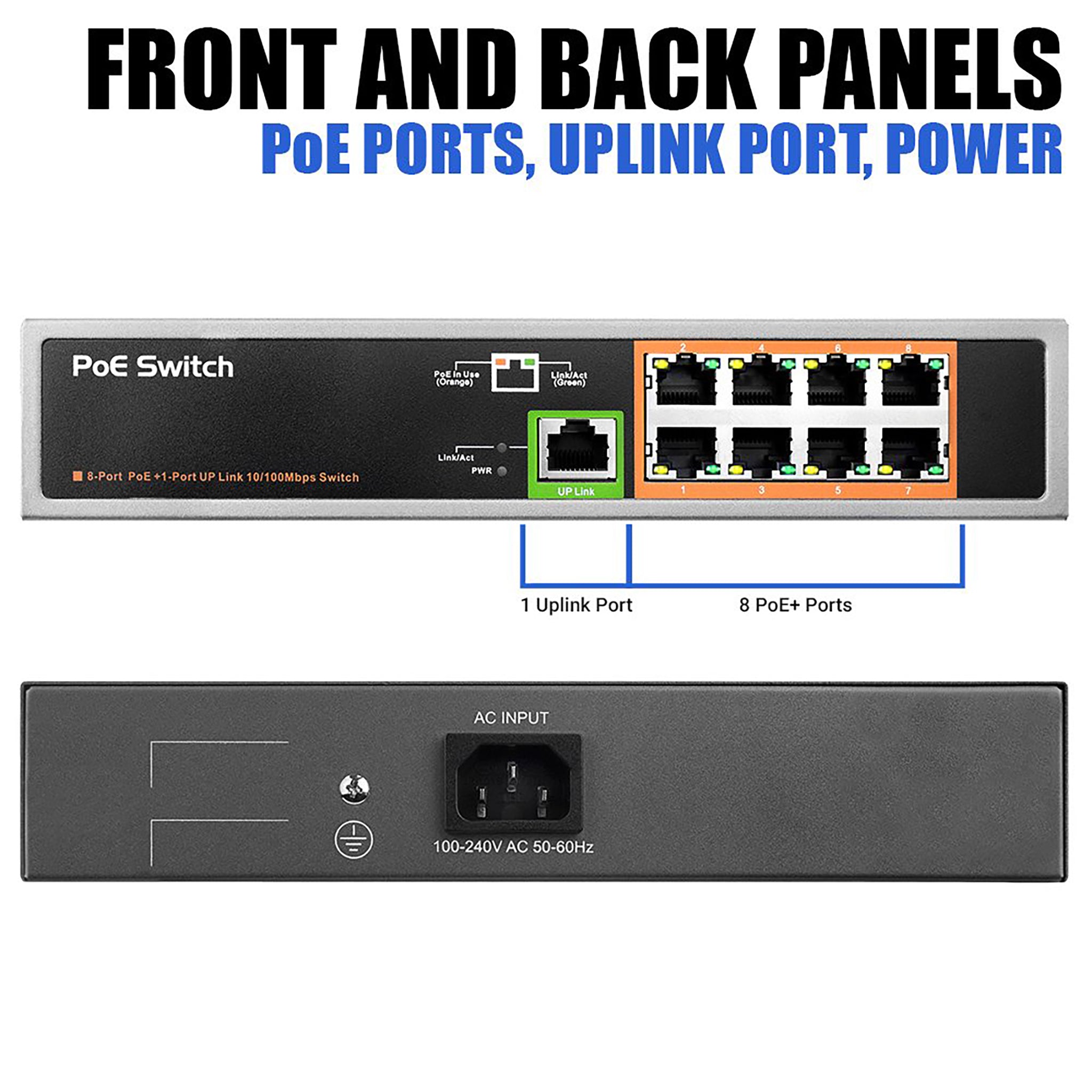 BV-Tech 8 Port PoE Switch - BV Security
