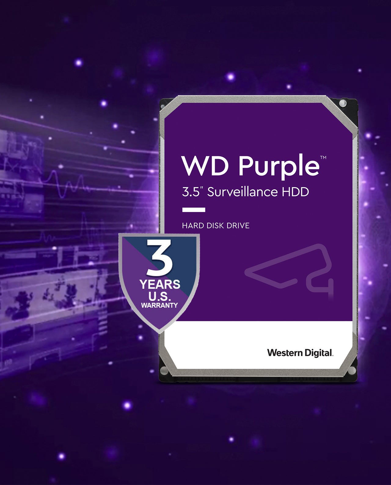 WD Purple Surveillance Hard Drive 6TB | WD64PURZ - BV Security