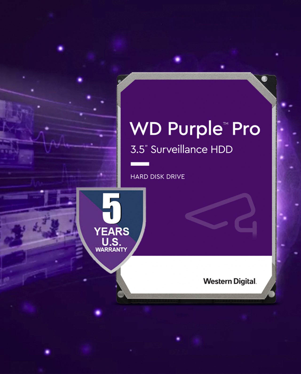 Western Digital Purple Pro Surveillance Hard Drive 12TB - BV Security