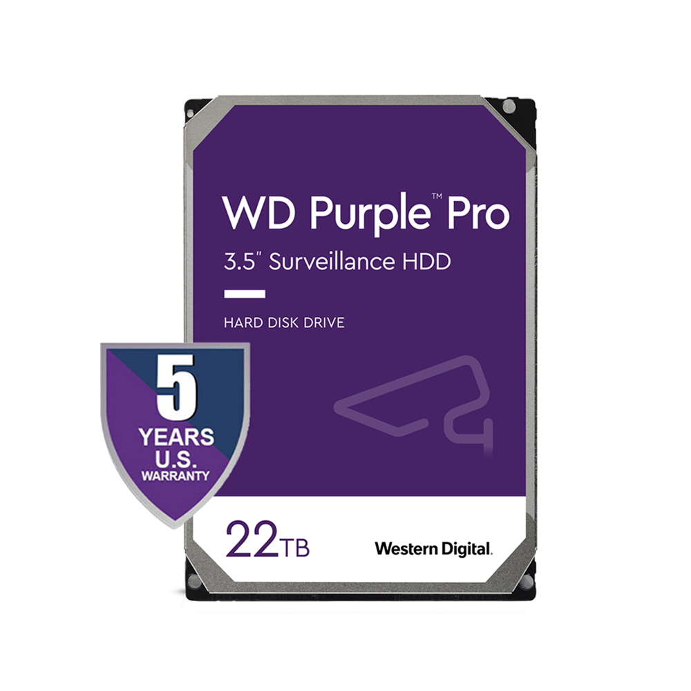 Western Digital 22TB Purple Pro Surveillance Hard Drive - BV Security
