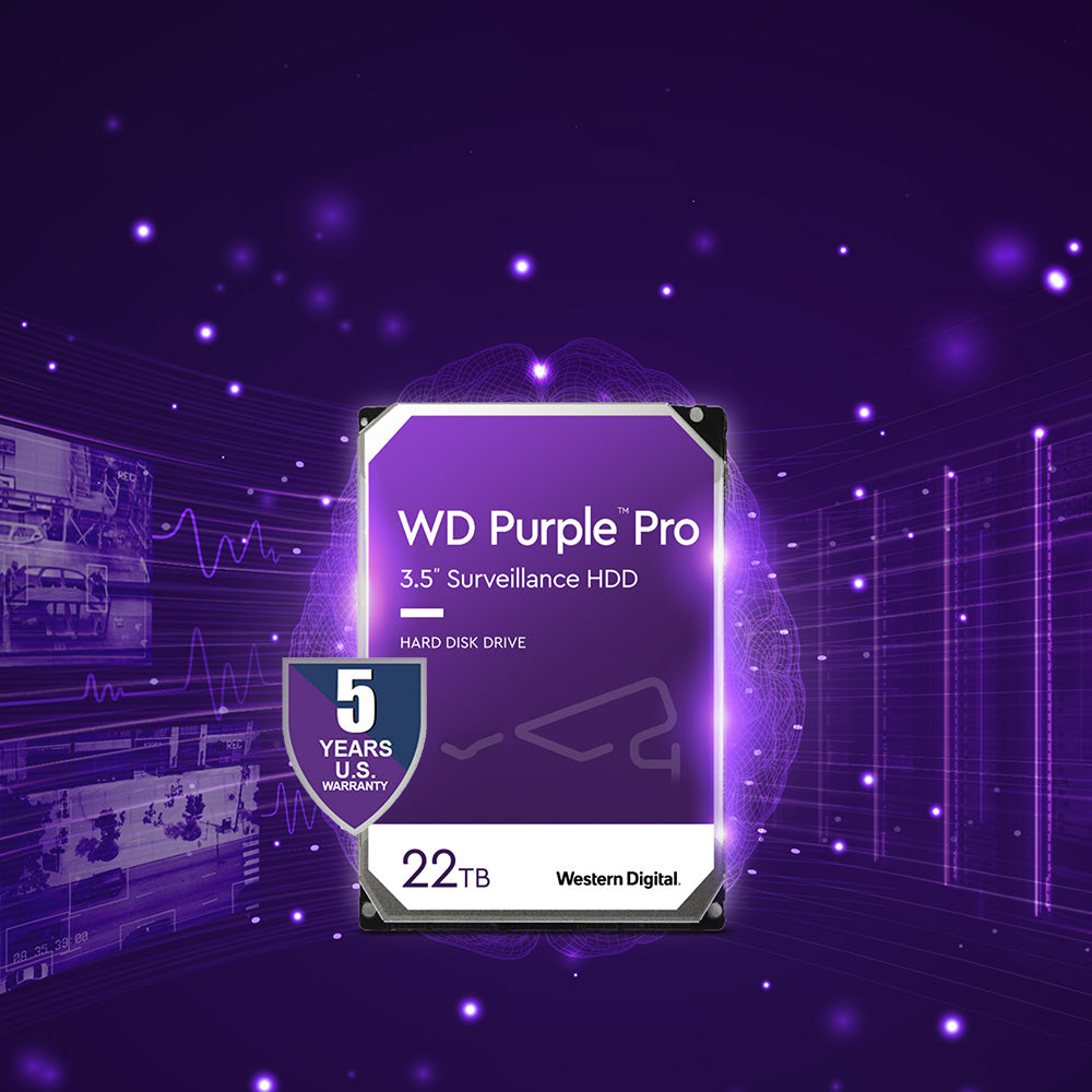 Western Digital 22TB Purple Pro Surveillance Hard Drive - BV Security